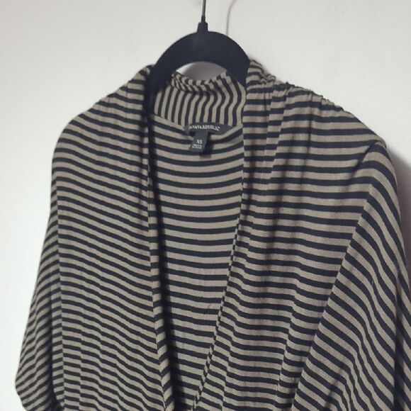 Banana Republic Elegant Black and Green Striped Dress - Picture 2 of 6